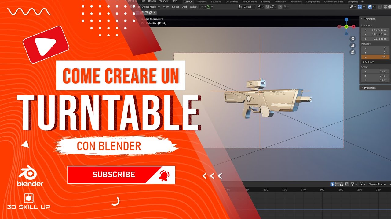 Come Creare un Turntable con Blender