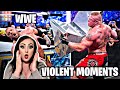 Girl Reacts to WWE Most Violent Moments Compilation