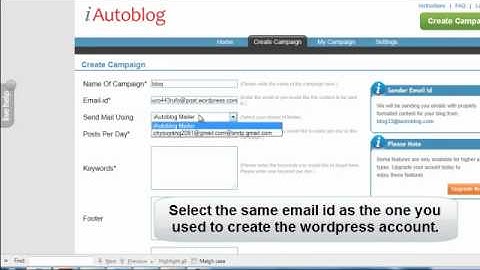 iAutoblog Tutorials - Setting up an Autoblog on Wordpress.com with iAutoblog