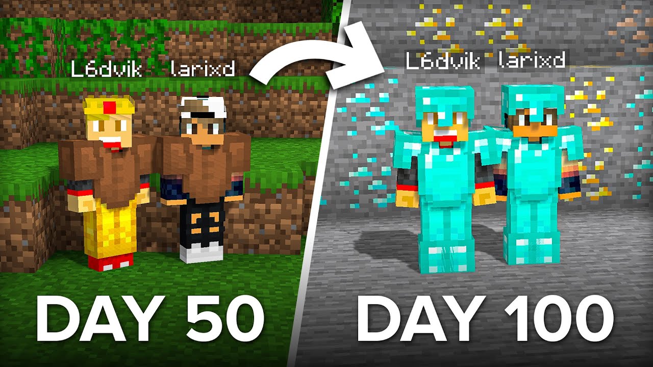 Mining For Diamonds Until It's DAY 100 - Survival Let's Play - YouTube