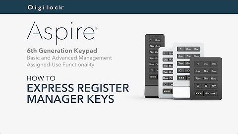 How to Express Register Manager Keys | Aspire Keypad | Assigned Use