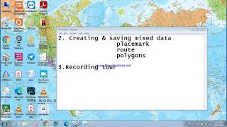 Google Earth tutorial 2: Creating a mixed data,Saving /Importing kml/kmz files and recording a tour