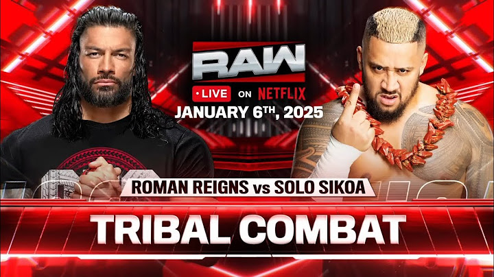 Roman Reigns vs Solo Sikoa (1/3): Raw, Jan. 6, 2025