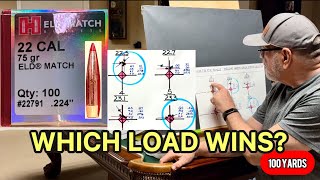 Which .223 Reloaded Load Shoots Best at 100 Yards? | 75gr ELD-Match + H4895