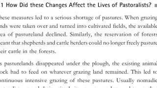 CLASS IX/ HISTORY/ CHAPTER 5 /2,1 /HOW DID THESE CHANGES AFFECT THE LIVES OF PASTORALISTS ?