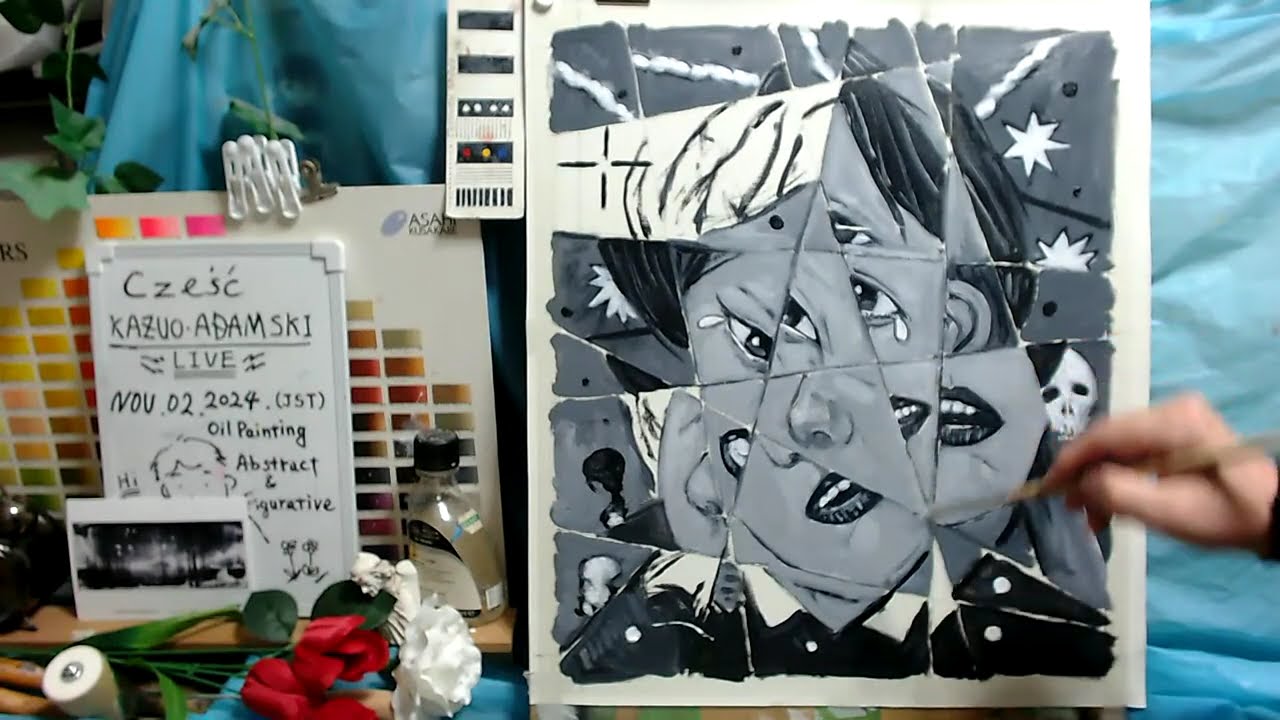 Oil painting portrait day 3 [LIVE] "Contemporary art" YouTube