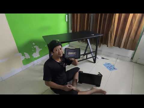 Minimalist Modern Gaming Table, Stainless Steel Frame, Carbon Fiber Board #GamingTable #ComputerT...