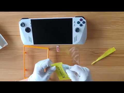 Захисне загартоване скло ALLOYSEED з рамкою для ігрової консолі Asus Rog Ally, X, Extreme (BOX) 2 шт., видео 1