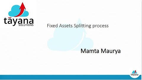 Splitting Fixed Assets in Acumatica​