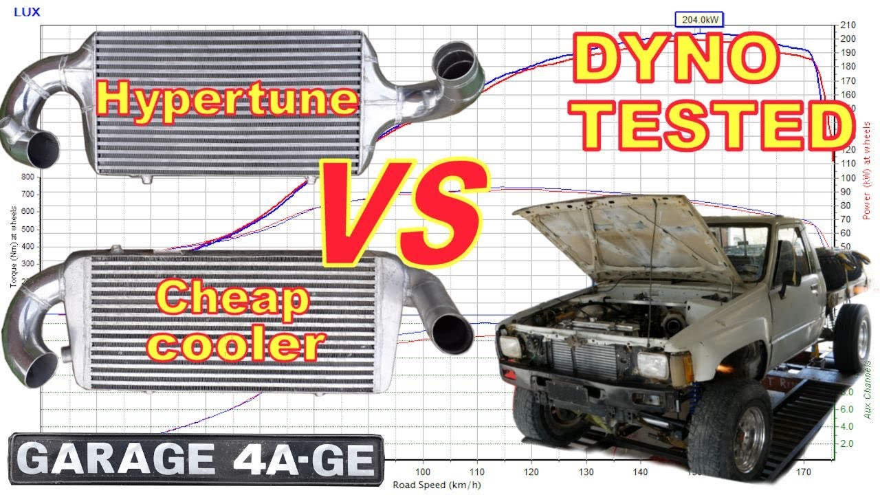 Cheap intercooler vs Hypertune 4age turbo Hilux YouTube