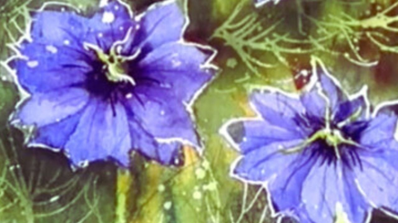 Урок по акварельной живописи с использованием революционных техник.