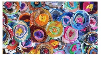 Scrappy Scrap Fabric Flowers for junk journals | Boho Flowers | Handmade Flowers | Bonny And Clive