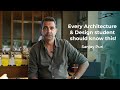How can architecture  design students become job ready  featuring architect sanjay puri