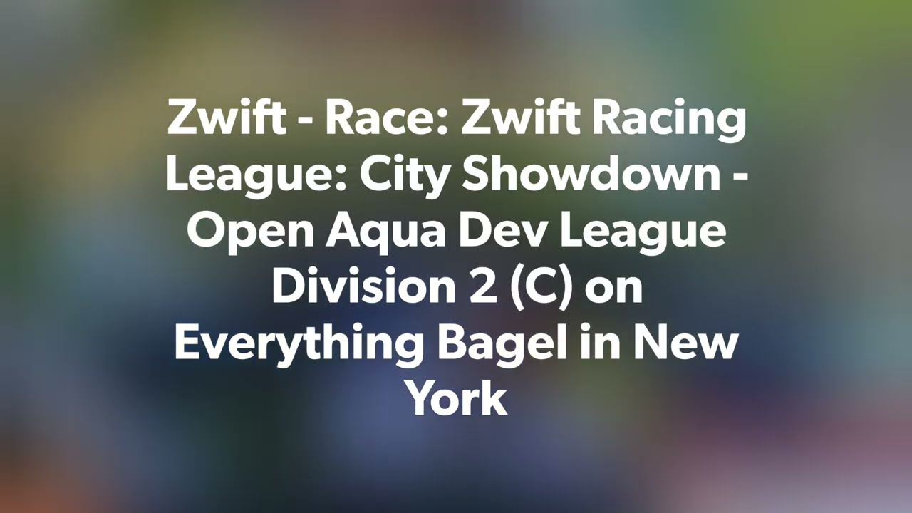 Zwift Race Highlights – Everything Bagel, New York: