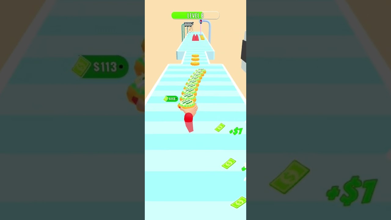 Fun mini game 🍩 Donut Stack : Run Race 3D funny game level 8