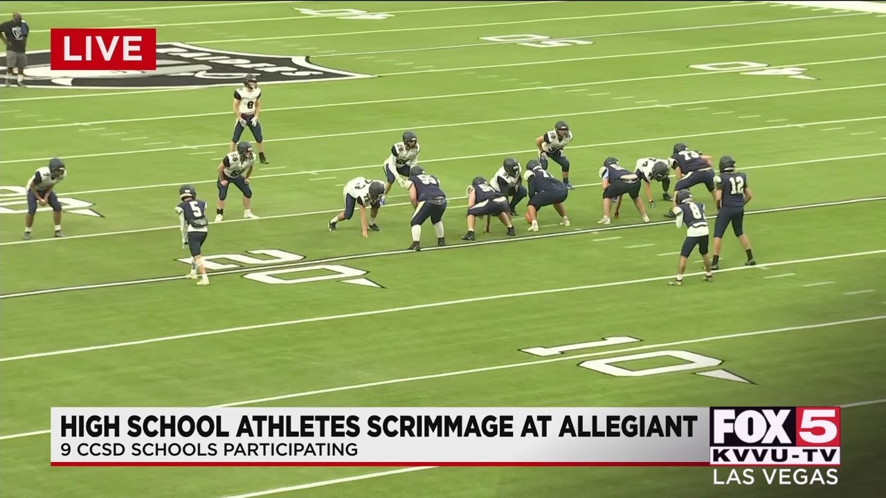 CCSD high school athletes scrimmage at Allegiant