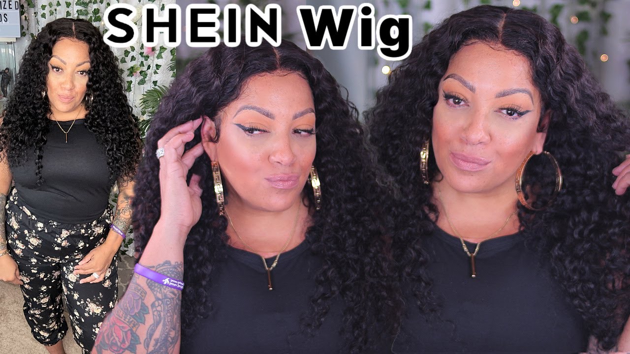 STYLING SHEIN Human Hair BRAZILIAN DEEP WAVE LACE FRONT Wig With SHEIN ...