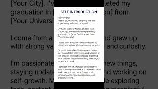English Practice Topic- Self Introduction #englishspeaking #speakconfidentenglish #spokenenglish