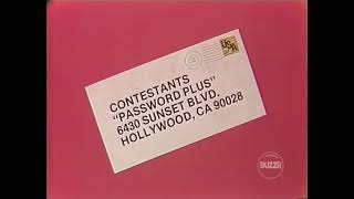 Password Plus Contestant Plug!
