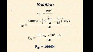 NUMERICAL ON CENTRIPETAL FORCE