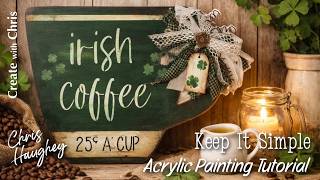 Irish Coffee Acrylic Painting Tutorial for Beginners by Chris Haughey