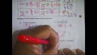 Trig 7.3B Find the exact value Trig functions for pi/4, pi/3