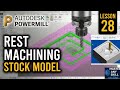 PowerMill Lesson 28 | Rest Machining Using Stock Model | Stock Model & Simulation In Powermill 2026