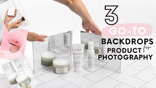 GO-TO Product Photography Backdrops: Vinyl, Seamless\Non-Reflective Paper with BEHIND THE SCENES
