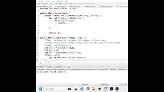 Linear Search @codewithcomfort890