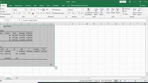 how to run the one way ANOVA test in Microsoft Excel 2019