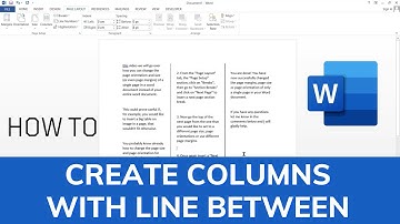 create columns with line between in Word