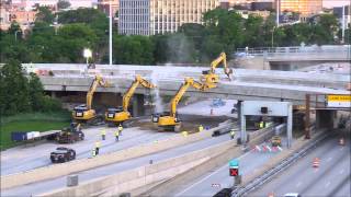 IDOT Demolition of Ontario Street Ramp in Chicago - Weekend 1