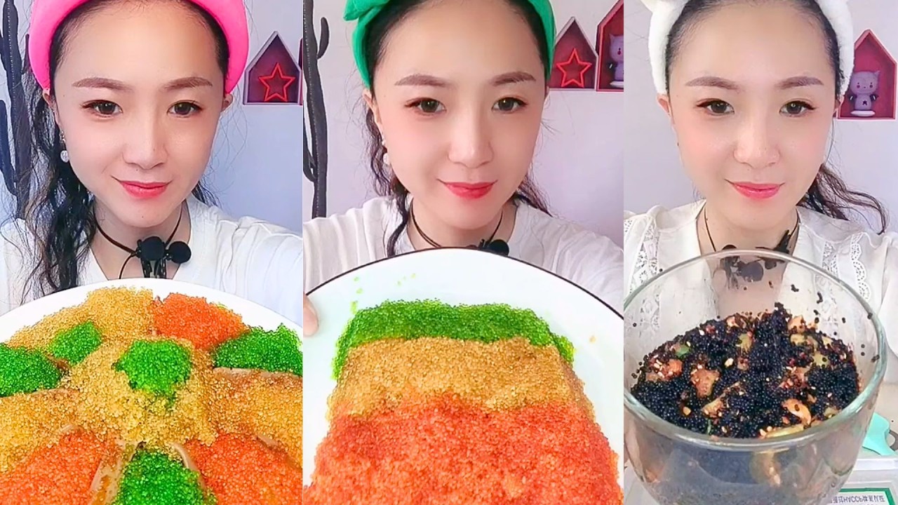Satisfying Eating Sounds with Colorful ASMR Crunchy Mukbang Compilation #282