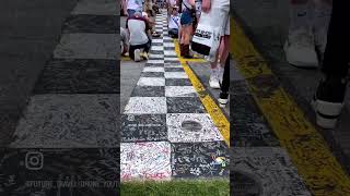 Signing finish lane at Daytona 500 Nascar race
