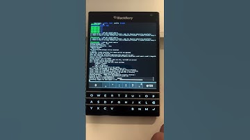 Trying Cmatrix through SSH to Raspberry Pi on Blackberry Passport #clang  #bash #term49