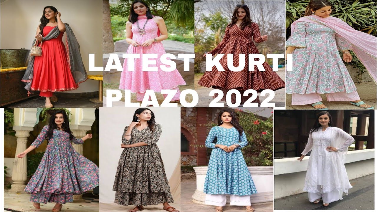 Ladies Black Anarkali Kurti Palazzo Set at Rs 1499/set | Palazzo Suit in  Surat | ID: 2848945770412