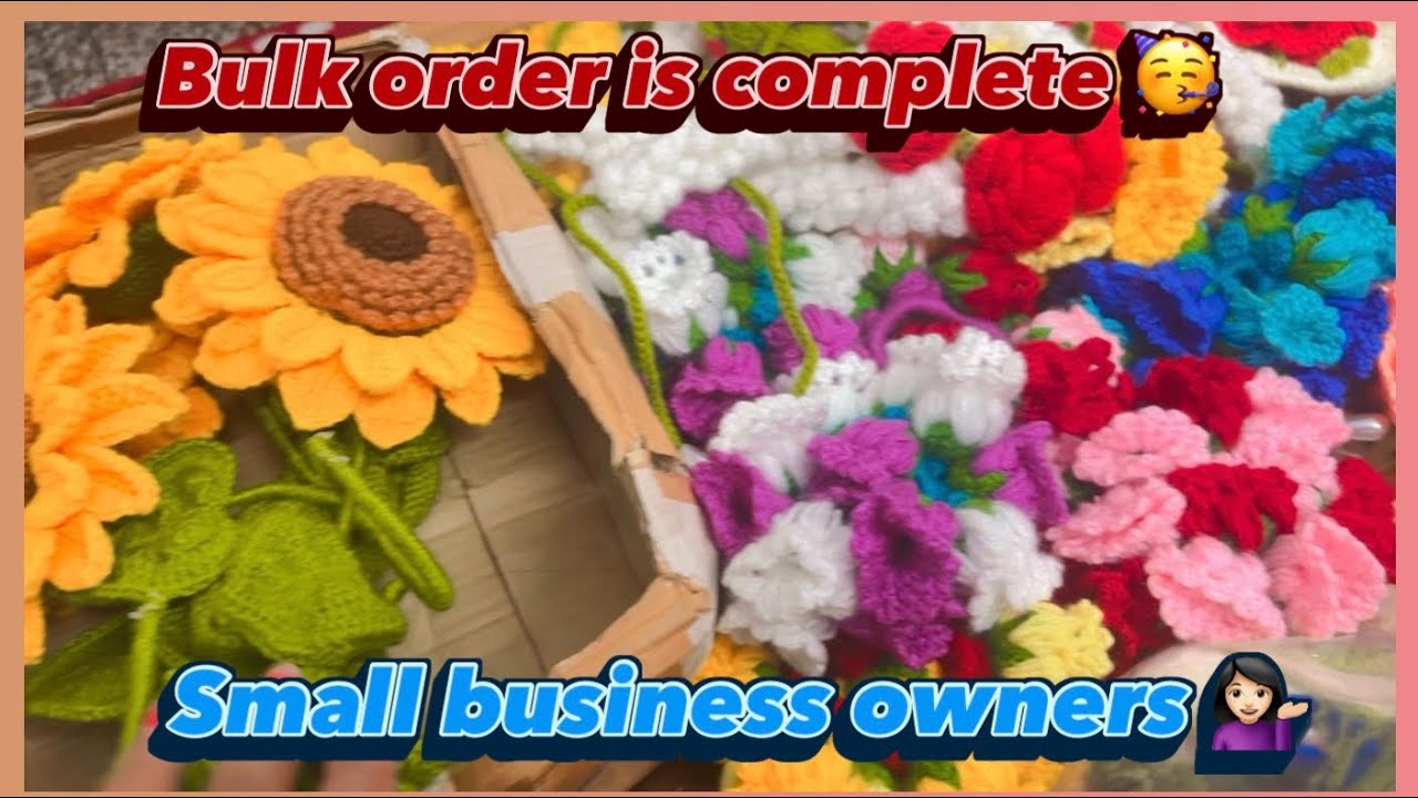 Life of small business owners/bulk order complete/crochet items starting price 100₹ #handmadeseller