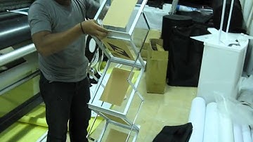 Setting Up Portable Brochure Rack Stand