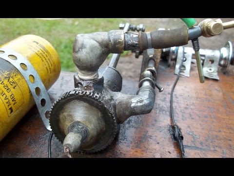 Homemade gasoline engine, internal combustion, Lenoir cycle!