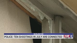 Burlington police investigating 10 July shootings believed to be linked