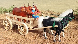 How To Make Horse Cart From Wood - Creative Woodworking Projects With Wooden Cow screenshot 4