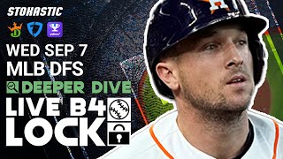 MLB DFS Picks Today Wednesday 9\/7\/22: Fantasy Baseball Lineups | Deeper Dive \& Live Before Lock