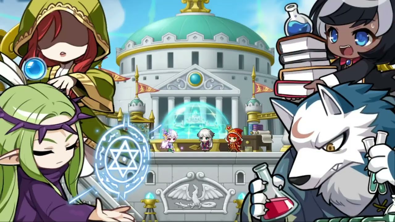 [메이플] '결속을 위한 첫 걸음'! 링크 3레벨, '찬란한 영웅의 증거' 스토리 풀버전! ㅣ 대적자의 힘으로 연합원들을 강화사키는 아티팩트 개발!  역대급 성장 스토리!