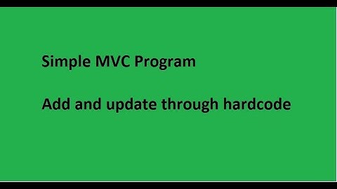 Simple Spring MVC program , insert and update  Hardcoded value , using  intellij idea   ,