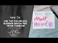 How to use Tombow Colorless Blender Pens for hand lettering