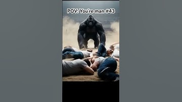 1 GORILLA vs 100 MEN… who wins? 🦍💥 #1gorillavs100men #aiart #aianimation #viralshorts #funnyshorts