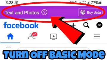 How to Remove Basic Mode In Facebook -  Remove buy data option On Facebook