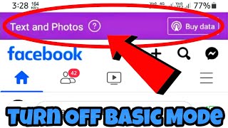 How to Remove Basic Mode In Facebook -  Remove buy data option On Facebook Wealth