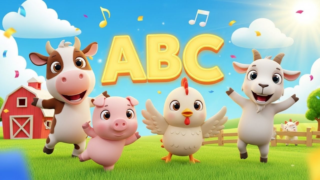 ABC Farm Animals Song | 😀#kidslearning #nurseryrhymes #rhymes #abcd # ...