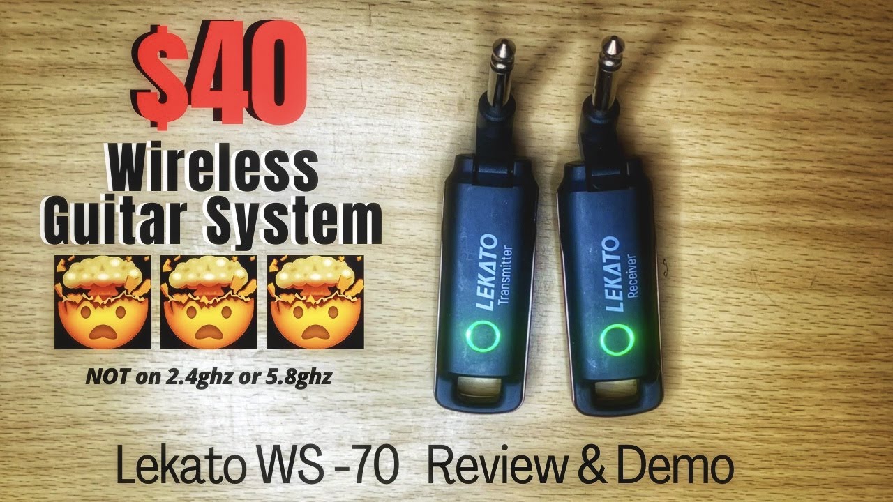 Lekato WS 70 - Wireless Guitar System Review/Demo - Only $40